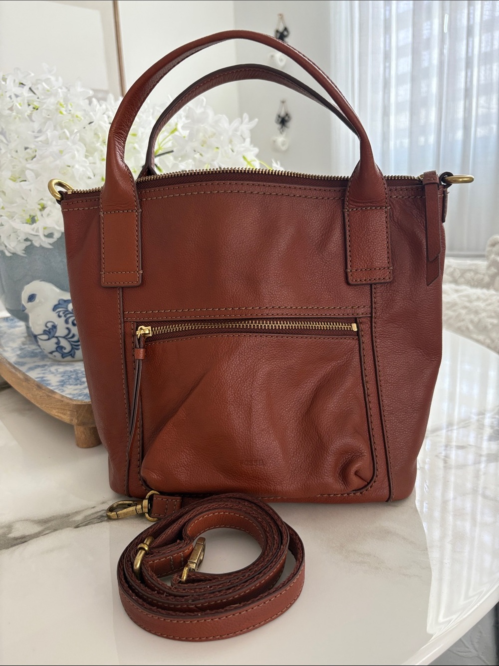Leather Tote Bag in Brown - Classic Everyday Carry
